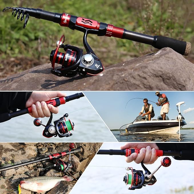 Sougayilang Fishing Pole with Spinning Reel Portable Fishing Rod Reel Combos - Image 5