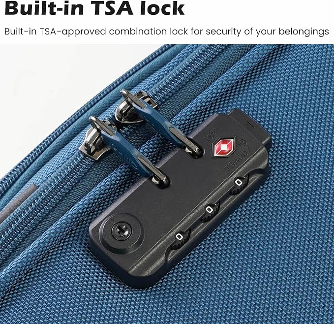 Coolife Luggage 4 Piece Set Suitcase Spinner TSA Lock Softshell lightweight - Image 2