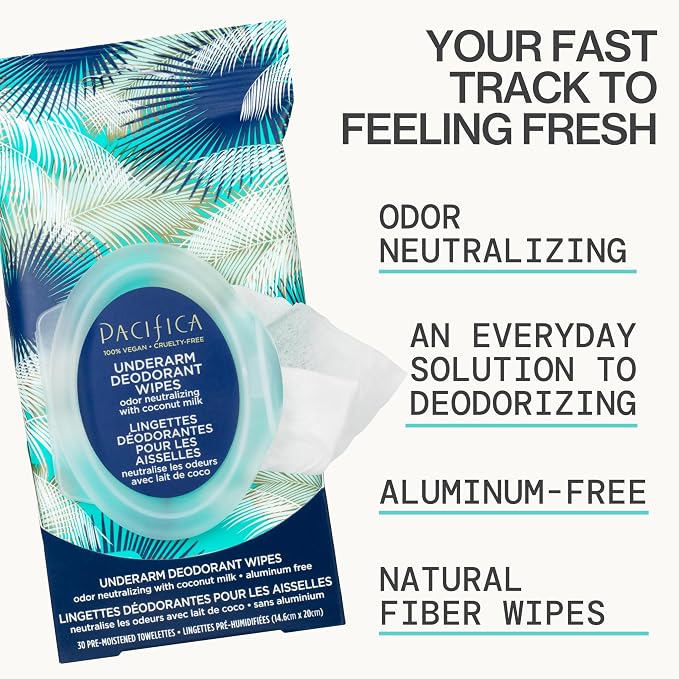 Pacifica Beauty Coconut Milk & Essential Oils Underarm Deodorant Wipes - Image 3