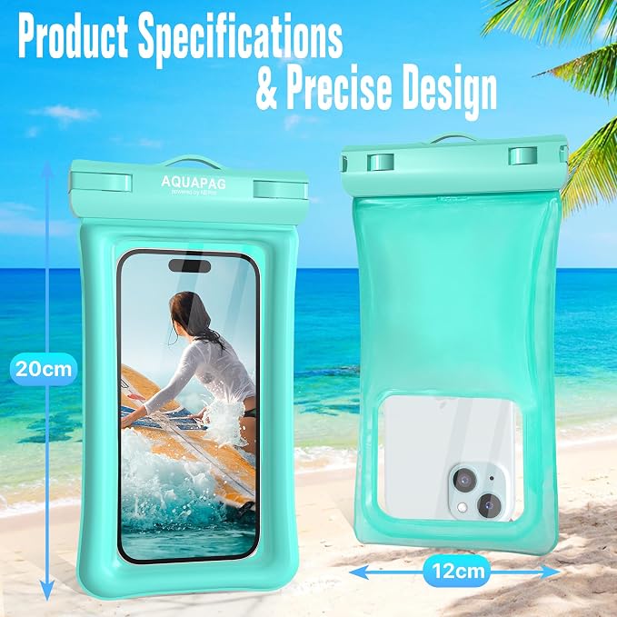 NEPHI IP68 Waterproof Phone Pouch 2 Pack-Up to 8.0"，Adjustable Neck Lanyard - Image 4