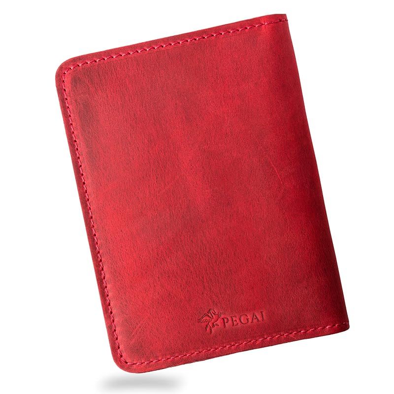 PEGAI Standard Full Grain Crazy Horse Leather Passport Holder | Custom Travel - Image 3