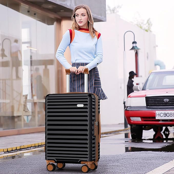 SHOWKOO Luggage Sets 3 Piece Hardside Expandable Suitcase - Image 2