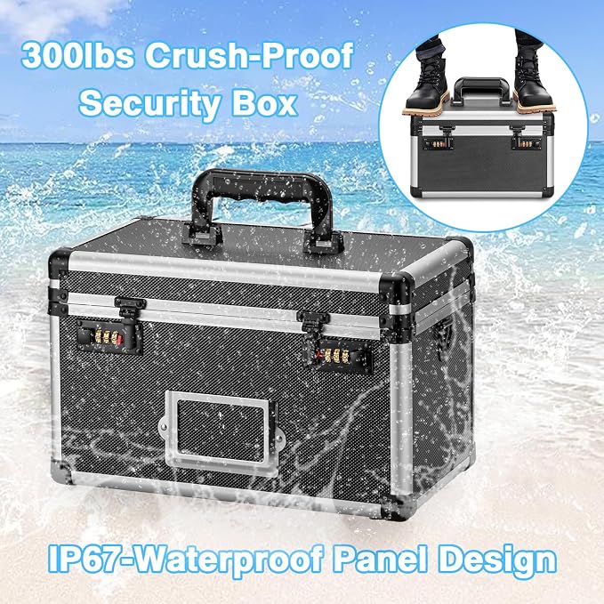 13.4 x 8 x 8.7 Inch Lockable Storage Box - Image 6