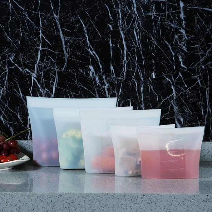 Reusable Silicone Food Storage Bag, - Image 6