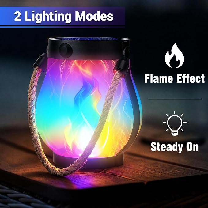 Christmas Solar Flame Lanterns Hanging Outdoor Waterproof - Image 4