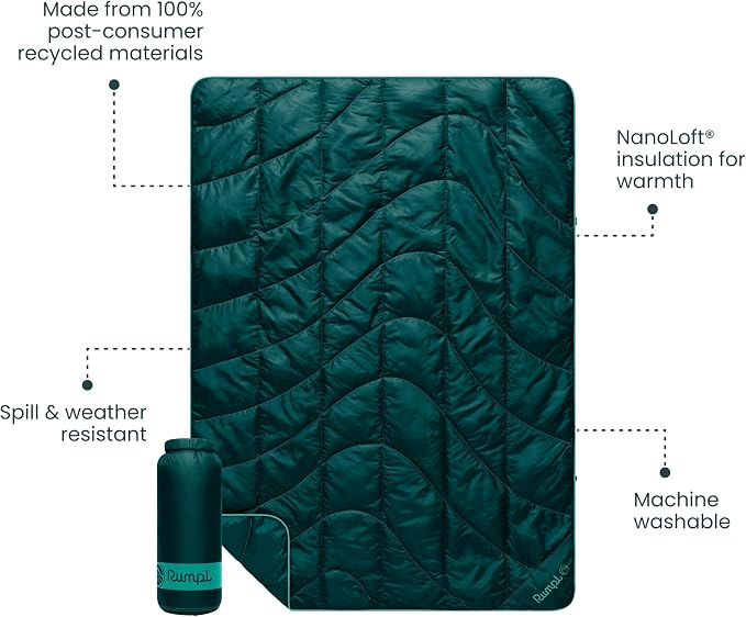 Rumpl Travel Puffy Blanket, Ultra-Packable Travel-Size Warmth and Comfort - Image 3
