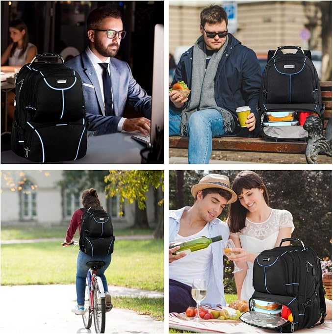 VECKUSON Lunch Bag Backpack, Insulated Cooler Lunch Box Backpack, Extra Large - Image 6