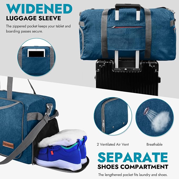 Canway 85L Travel Duffel Bag, Foldable Weekender Bag - Image 7