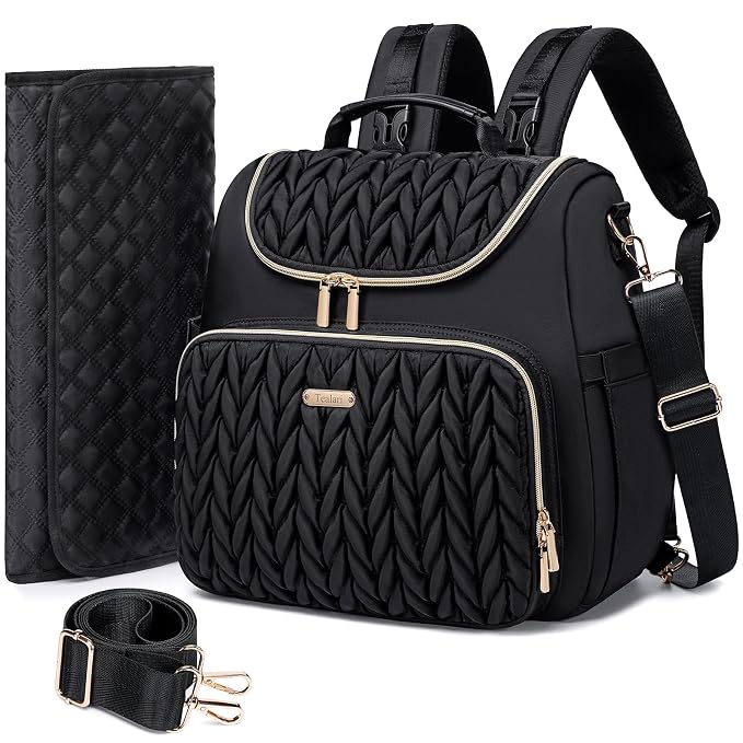 4 in 1 Convertible Diaper Bag Backpack, Waterproof Baby Diaper Bag by Tealari