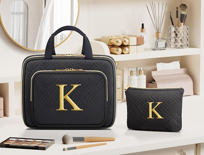 Personalized Gifts for Women, Initial Toiletry Bag Hanging Travel Organizer & - Image 6