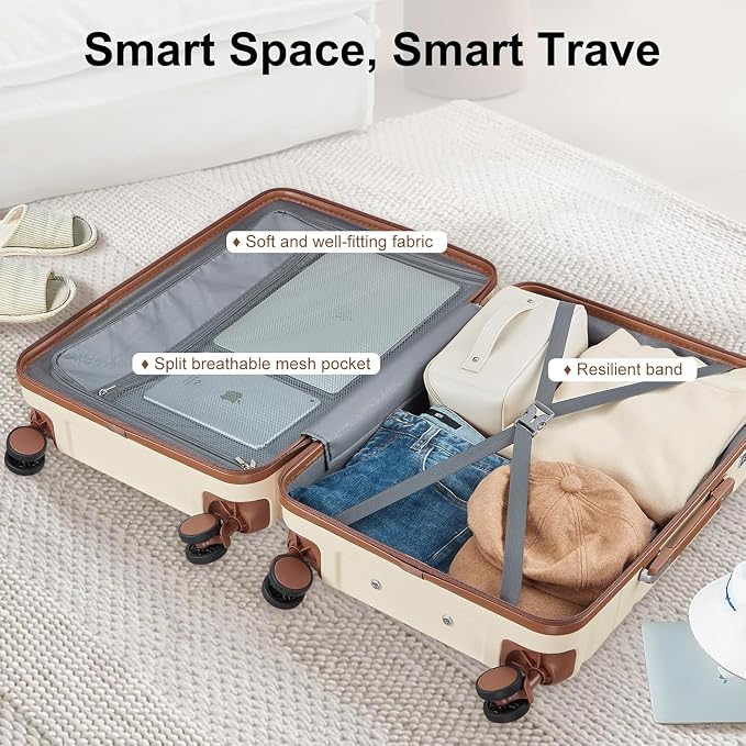 Luggage Sets 4 Piece with TSA Lock Hardside PC+ABS Carry On expandable Suitcase - Image 8