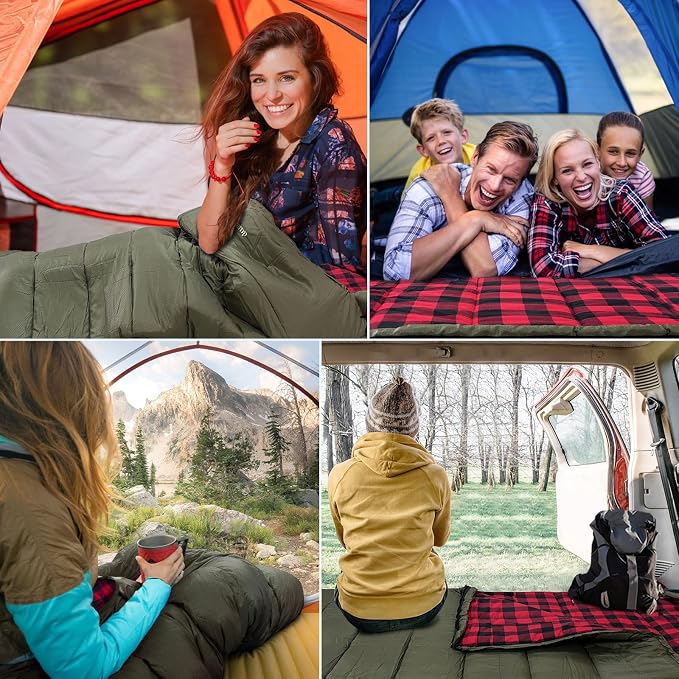 0 Degree Sleeping Bag Cotton Flannel Winter Cold Weather - Image 6