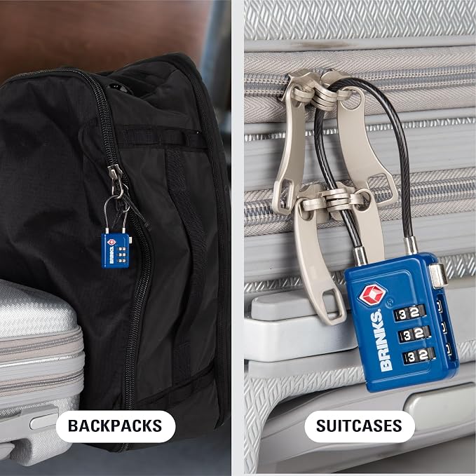 Brinks TSA Accepted Indicator Luggage Lock, Ressetable Combination, New More - Image 7