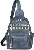 FADEON Large Sling Bag for Women, Leather Crossbody Purse Designer Anti Theft by FADEON