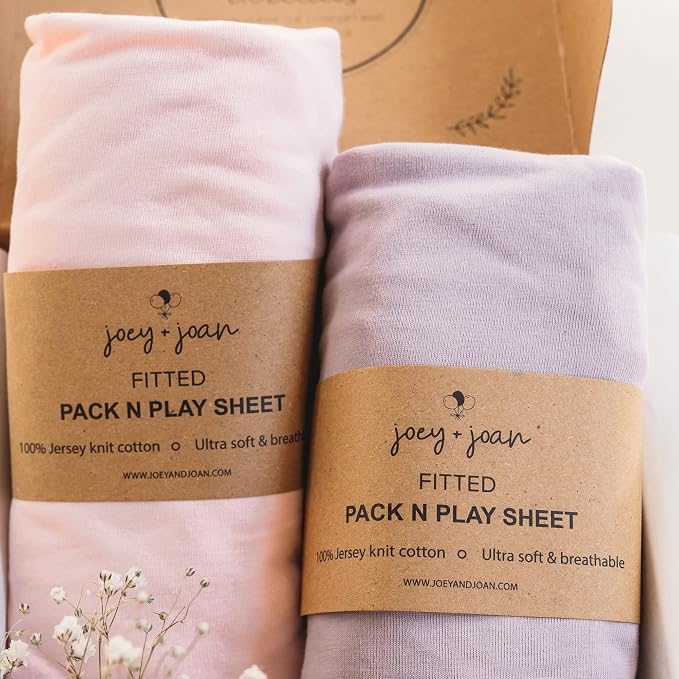 Pack and Play Sheets Fitted – Compatible by JoeyJoan