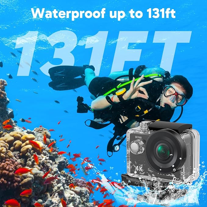 AKASO EK7000 4K30fps 20MP Action Camera EIS Ultra HD 131FT Waterproof - Image 5