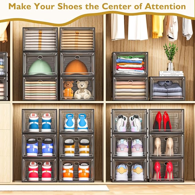 7 code Large Clear Shoe Boxes Organizer【Thicker Material】 Stronger Shoe Box - Image 7