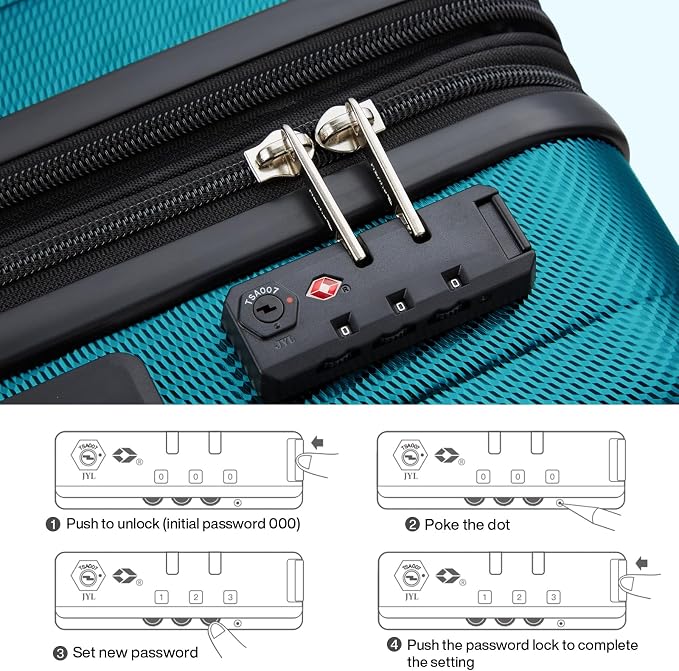 Hanke Expandable Hardshell Luggage Sets 3 piece Carry On Luggage - Image 8