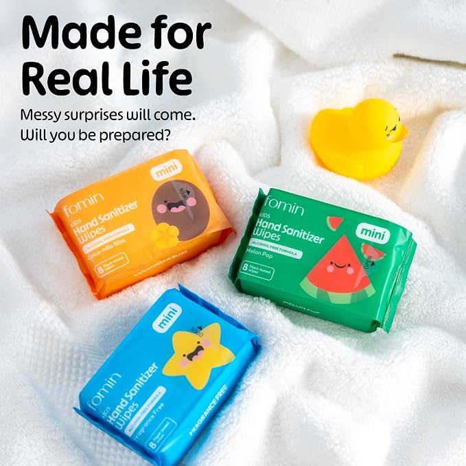 Fomin Mini Hand Sanitizer Wipes 8 Pack - Image 6