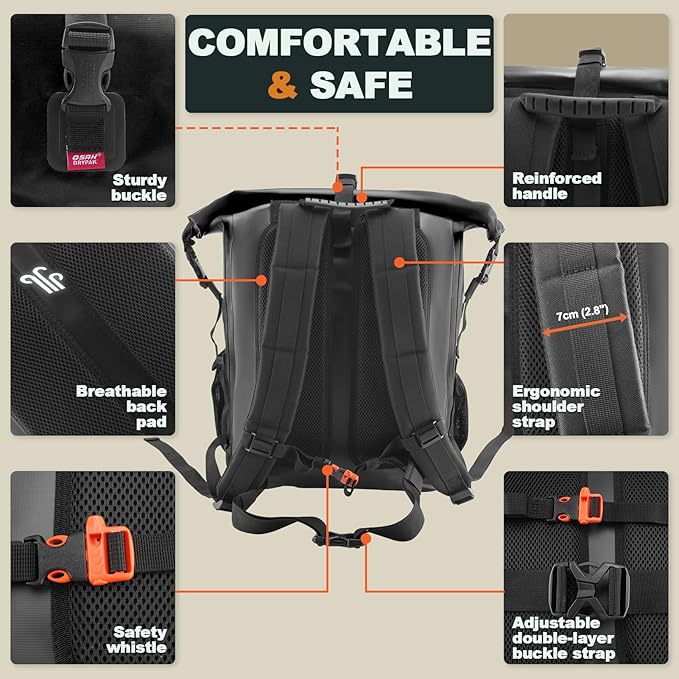 Waterproof Backpack Dry Bag 35L/55L/85L– Heavy Duty Roll-Top Hiking Backpack - Image 4