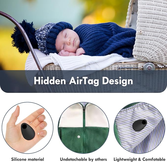 for Airtag Holder for Kids Hidden 2 Pack GPS Tracker Case, Anti-Removal - Image 2