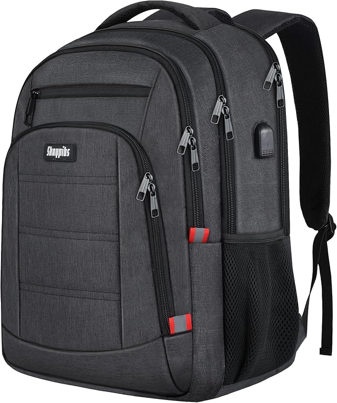 Backpack for Men Women, School Backpack, Large Quilted College Bookbag for Men by Skaypibs