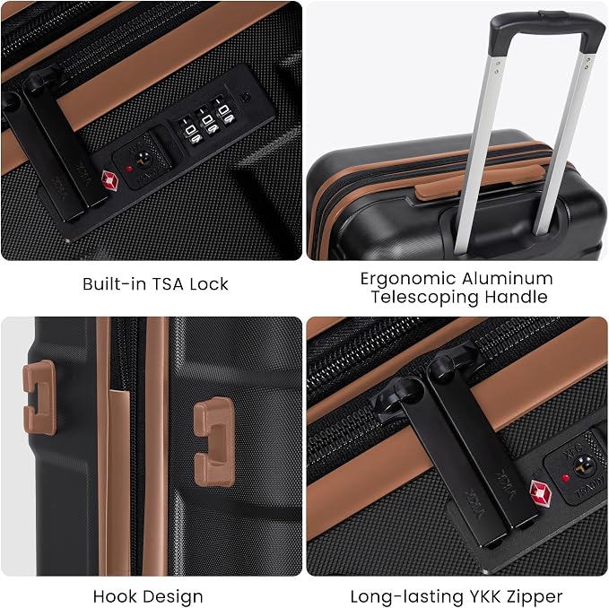 Hardside Carry On Luggage 22x14x9 Airline Approved - Image 6