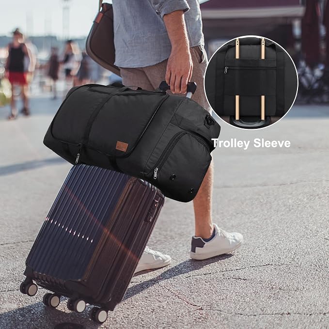 80L Duffle Bag for Travel, Large Foldable Waterproof Travel Duffel Bags - Image 9