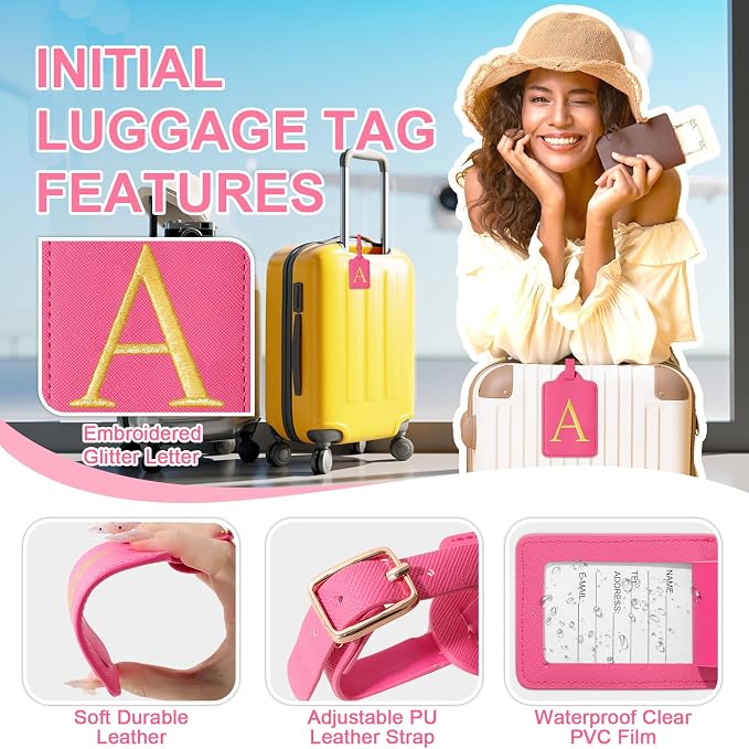 Personalized Initial Luggage Tags - Image 3