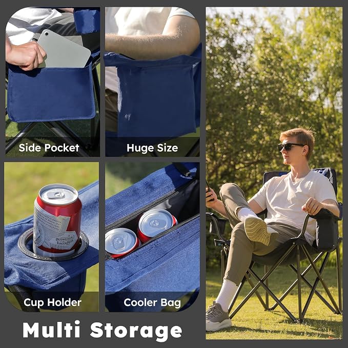 Oversized Folding Camping Chairs - Image 5