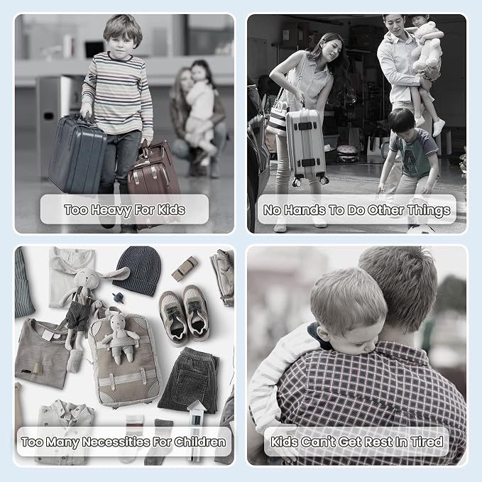Kids Ride-on Luggage with Spinner Wheels Suitcase, Kid's Ride-On Suitcase Help - Image 6