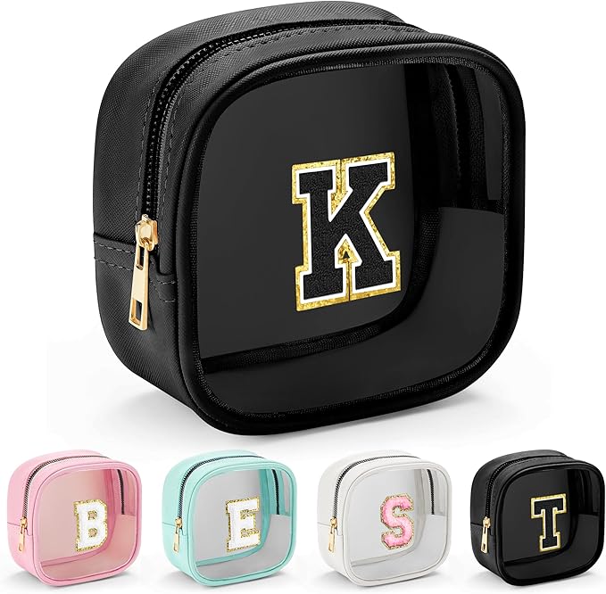 YOOLIFE Mini Clear Makeup Bag Initial Make Up Bag Waterproof Travel Toiletry Bag by YOOLIFE