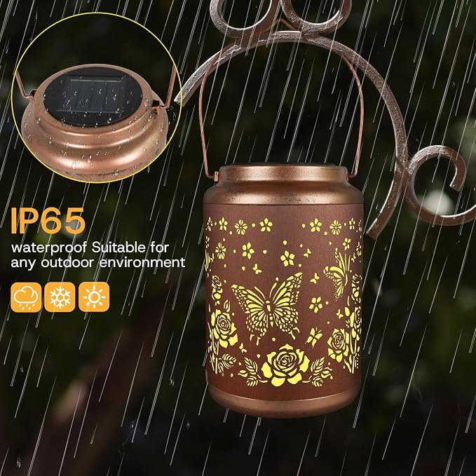 Solar Lanterns Outdoor Waterproof, Outdoor Waterproof Butterfly Garden - Image 4