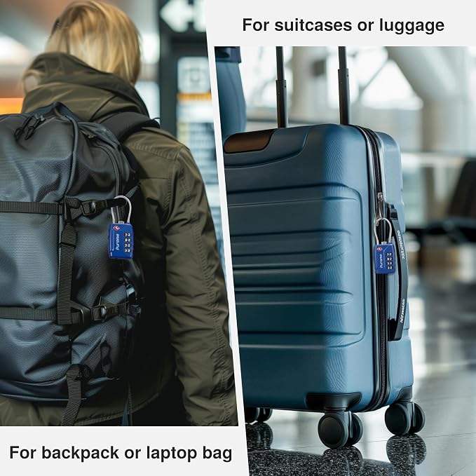 Puroma 2 Pack TSA Approved Luggage Locks, 4 Digit Combination Travel Locks - Image 7