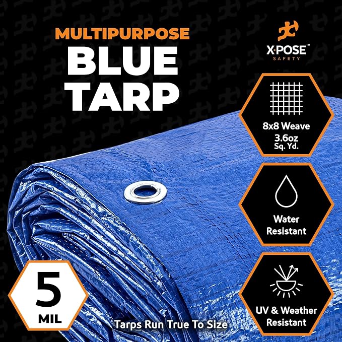Better Blue Poly Tarp 10' x 20' - Image 2