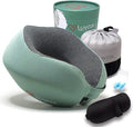 Premium Quality Memory Foam Travel Neck Pillow Bundle by Luvcor