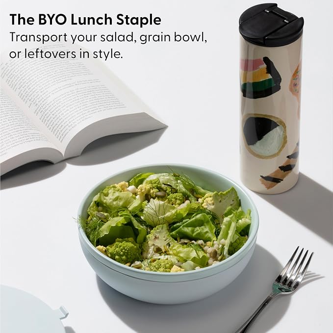 W&P Porter Bowl Lunch Container w/ Protective Non-slip Exterior, Blush 1 Liter - Image 3