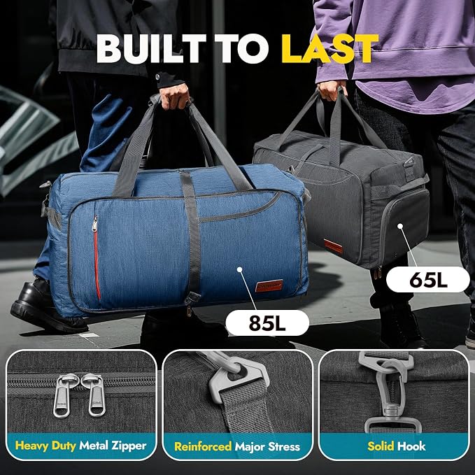 Canway 85L Travel Duffel Bag, Foldable Weekender Bag - Image 5