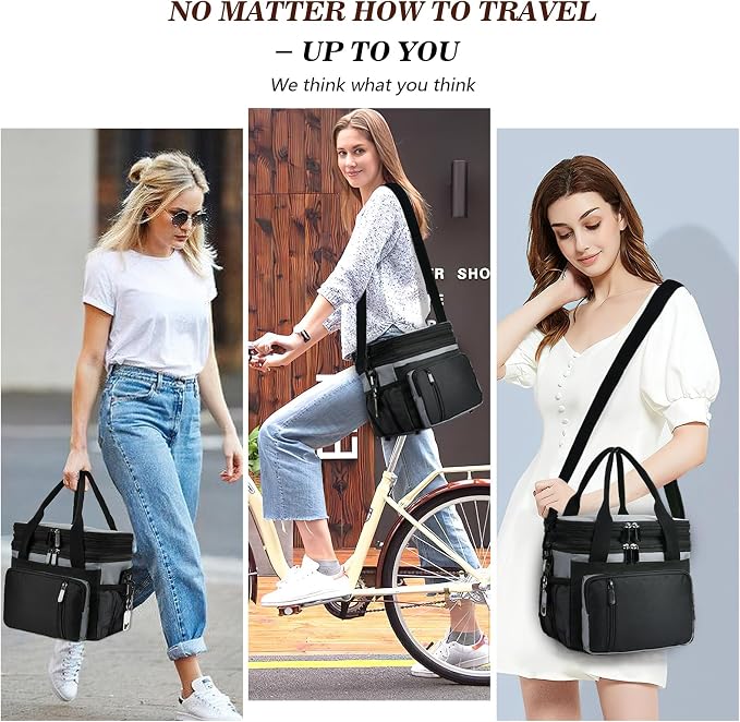 Insulated Lunch Bag Women & Men | Large Adult Lunch Box | Double-Layer Reusable - Image 3