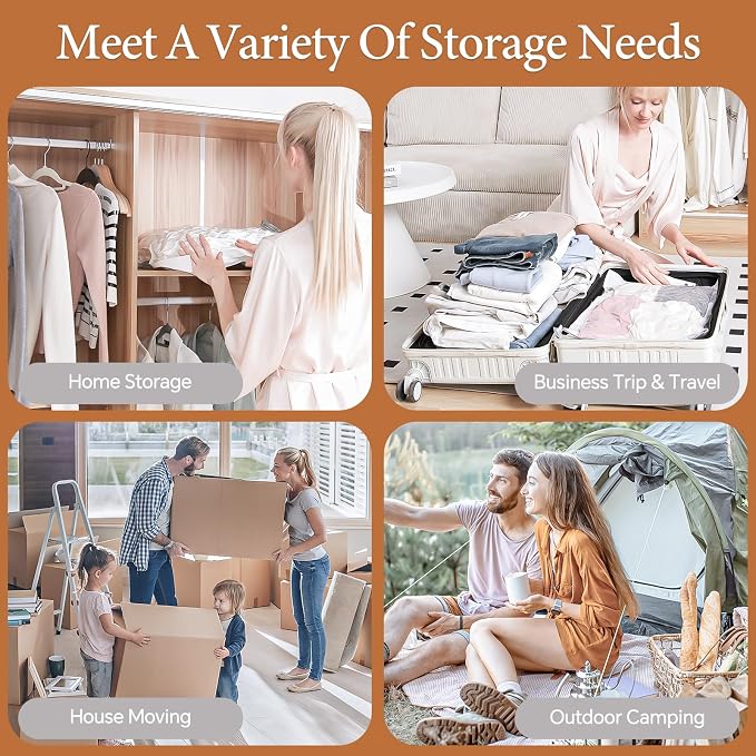 Vacuum Storage Bags for Clothing Travel, 10 Pack Vacuum Bags - Image 8