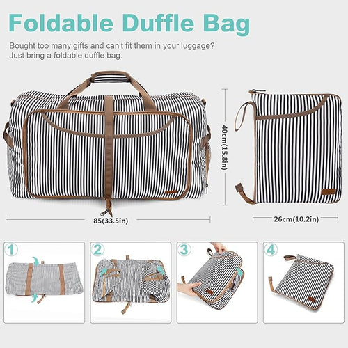 120L Duffle Bag for Travel, Large Foldable Waterproof Travel Duffel Bags - Image 2