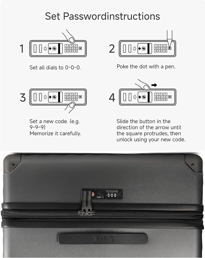 LUGGEX Luggage with Spinner Wheels, Polycarbonate Expandable Hard Shell Suitcase - Image 8