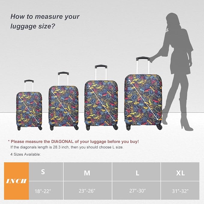 Explore Land Travel Luggage Cover Suitcase Protector Fits 31-32 Inch Case - Image 7