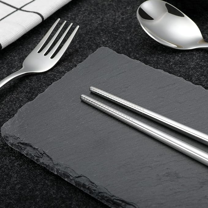 Travel cutlery set, 18/8 stainless steel cutlery, Reusable utensils set - Image 5