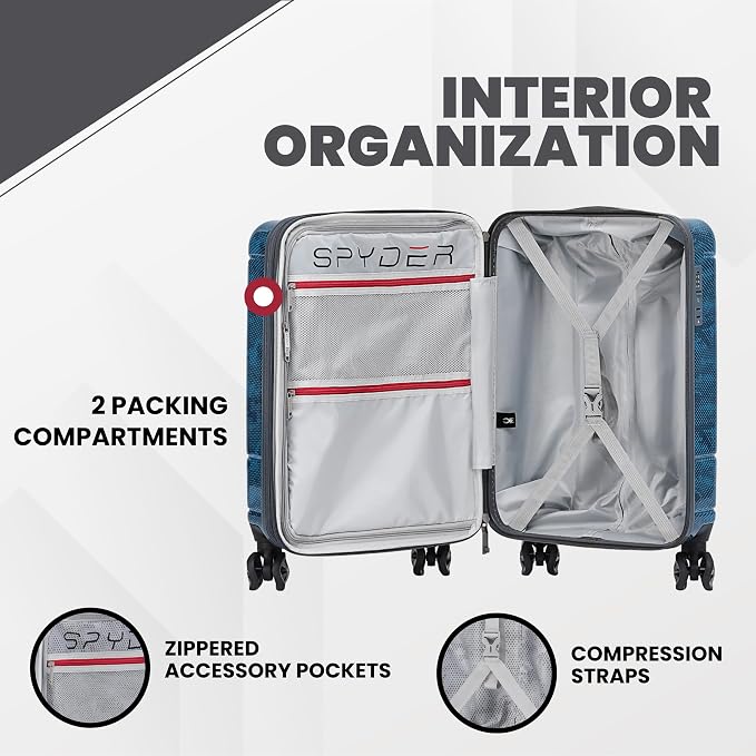 Spyder Matrix 20 Inch Carry On Expandable Hardside Upright Suitcase - Image 5