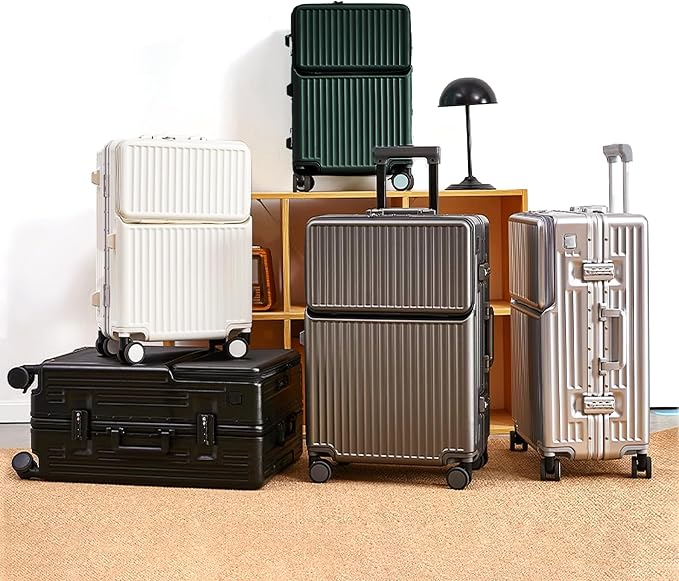 Zipperless Luggage, Polycarbonate Aluminum Hardshell, Expandable Carry-On - Image 9