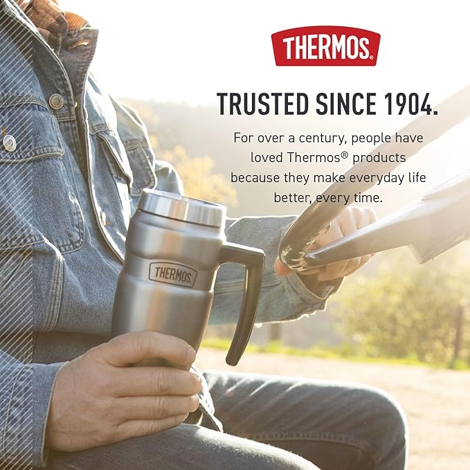 THERMOS Stainless King Vacuum-Insulated Travel Mug, 16 Ounce, Midnight Blue - Image 7