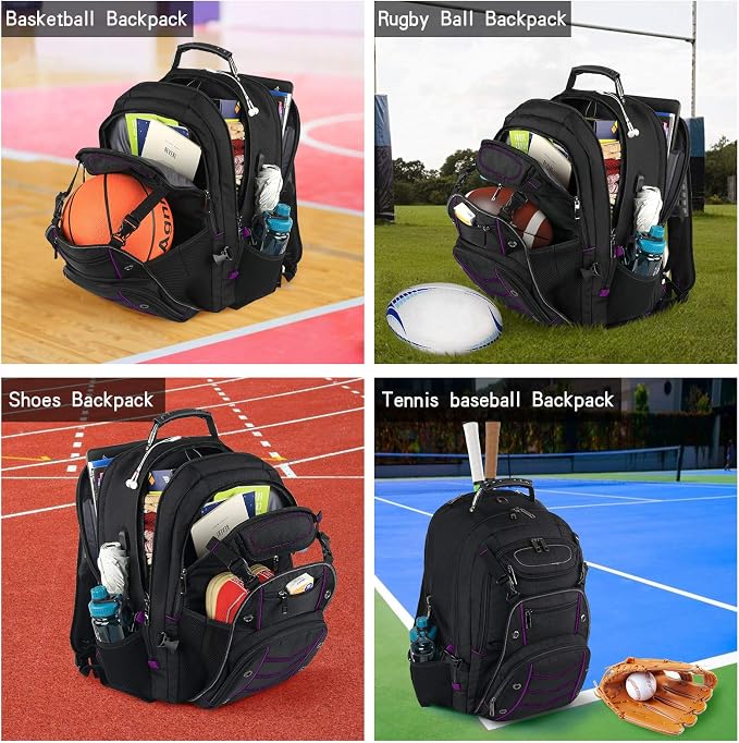 VECKUSON Unisex 18.4 Inch Laptop Backpack, - Image 6