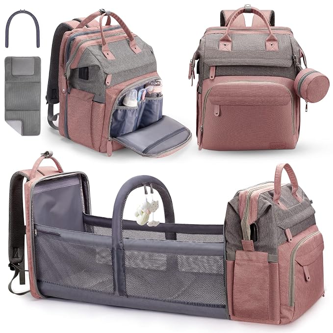 DERJUNSTAR Diaper Bag Backpack – Large Capacity Baby Diaper Bag by Derjunstar