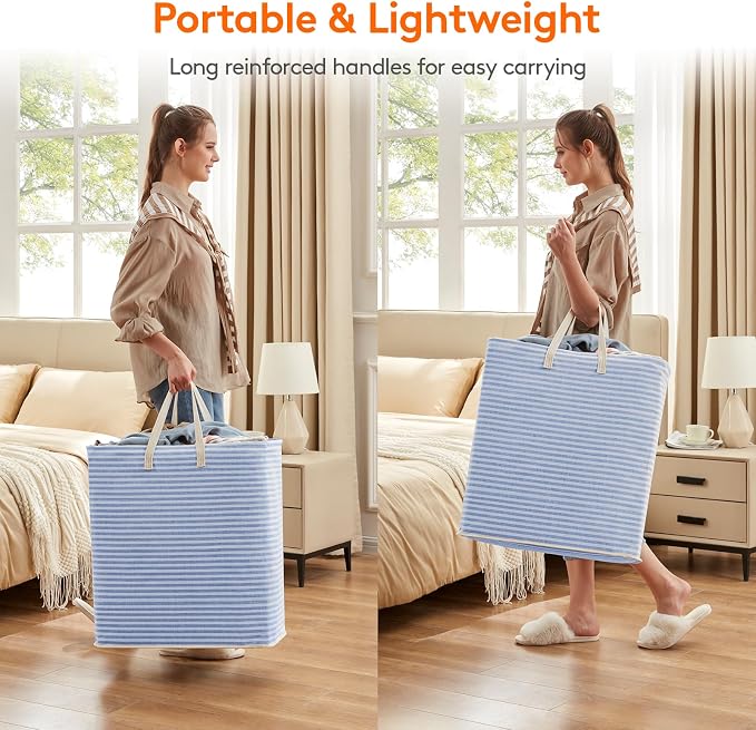 Lifewit 2 Pack Laundry Hamper Large Collapsible Laundry Baskets, Freestanding - Image 4